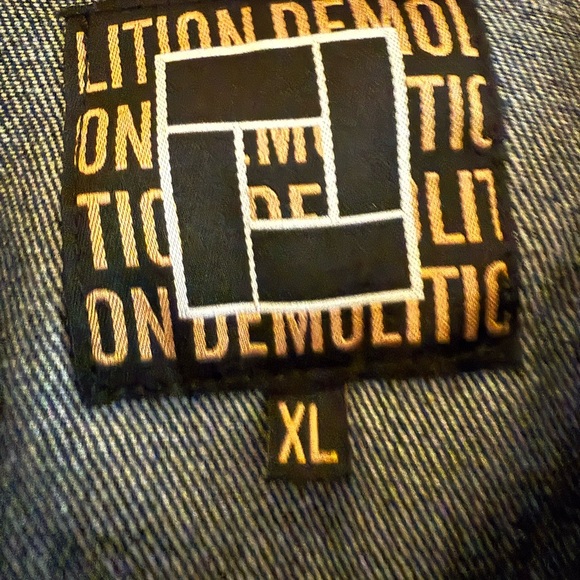 DEMOLITION CHECKERED DENIM JEAN JACKET - Picture 3 of 3